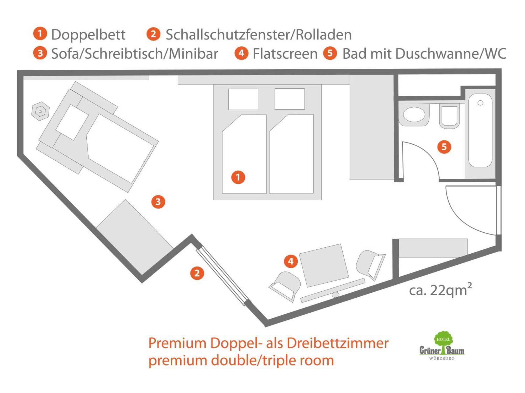 Hotel Gruner Baum Würzburg Exteriér fotografie